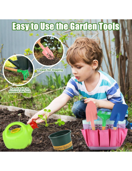 Juego de Herramientas de Jardinería para Niños VGY con Bolsa