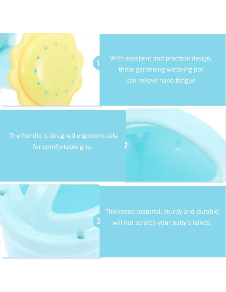 Regaderas para Niños STOBOK 2 Pcs Plástico Azul 20x14.5 cm