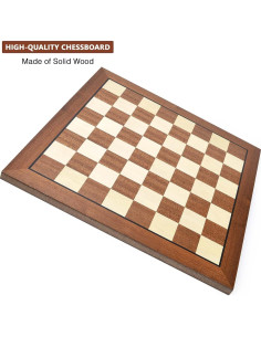 Tablero de Ajedrez de Madera AMEROUS 38.1x38.1 cm Profesional 2