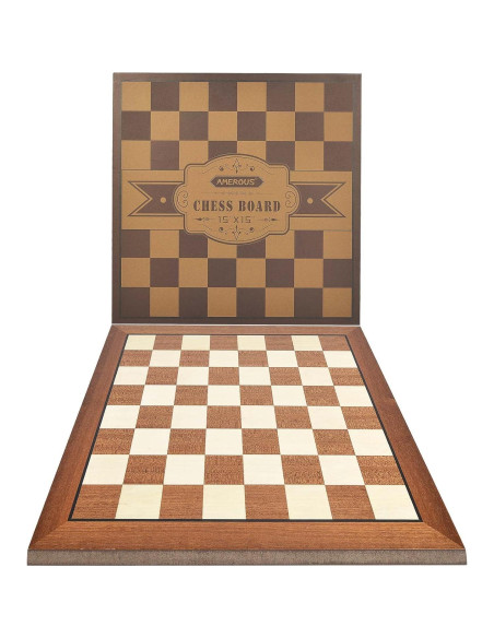 Tablero de Ajedrez de Madera AMEROUS 38.1x38.1 cm Profesional