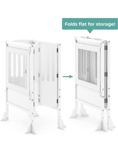 Taburete de Cocina Plegable GuíaCraft Doble Blanco 36 cm