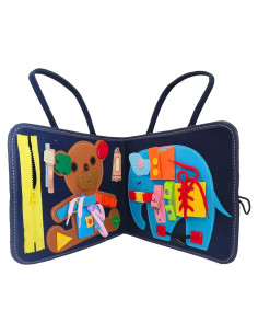 Tablero Ocupado Montessori Qimiao Elefante y Oso 30.5x25.4 cm