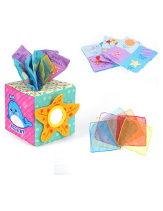 Caja de Juguete de Pañuelos Cuadrados QQPENG para Bebés