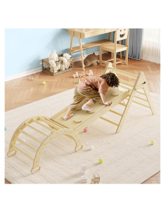 Conjunto Triángulo Pikler EXPERLAM 7-en-1 para Niños 1-3 Años