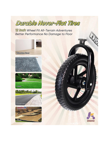 Bicicleta de Equilibrio KRIDDO Blanca para Niños 2-5 Años