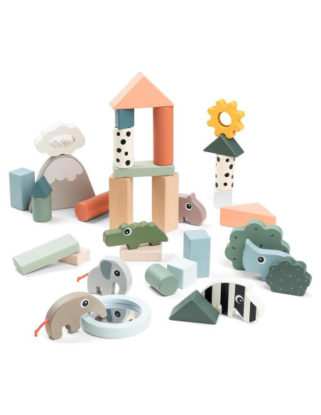 Juego de Bloques de Construcción Done by Deer 34 Piezas - Estimulación Sensorial Juego de Bloques de Construcción Done by Deer 34 Piezas - Estimulación Sensorial