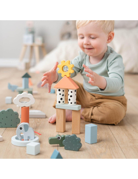 Juego de Bloques de Construcción Done by Deer 34 Piezas - Estimulación Sensorial Juego de Bloques de Construcción Done by Deer 34 Piezas - Estimulación Sensorial