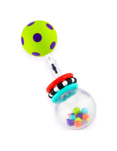 Sonajero Sassy Spin Shine para Bebés - Estimulación Visual y Auditiva