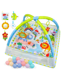 Alfombra de Juego para Bebés Dr.Rapeti 81x81 cm con Pelotas