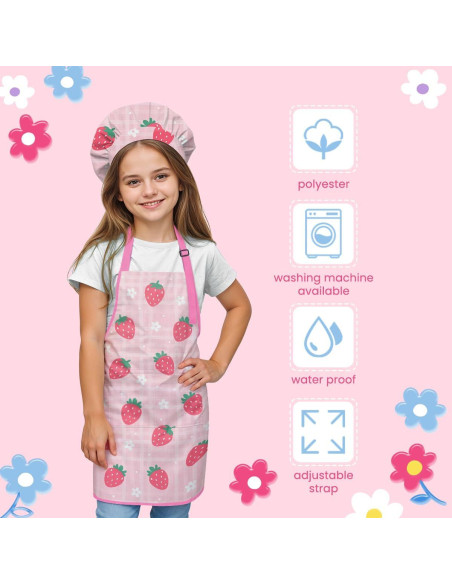 Conjunto de Delantal y Gorro de Chef Sandjest para Niños