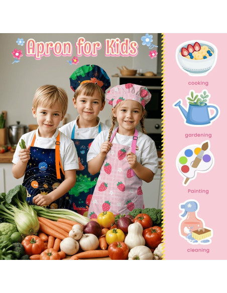 Conjunto de Delantal y Gorro de Chef Sandjest para Niños