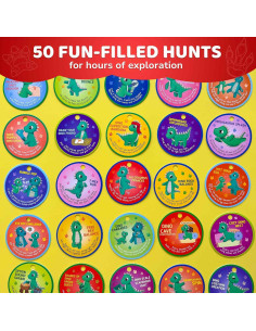 Búsqueda del Tesoro QUOKKA para Niños 3-5 Años - 50 Actividades de Dinosaurios 2