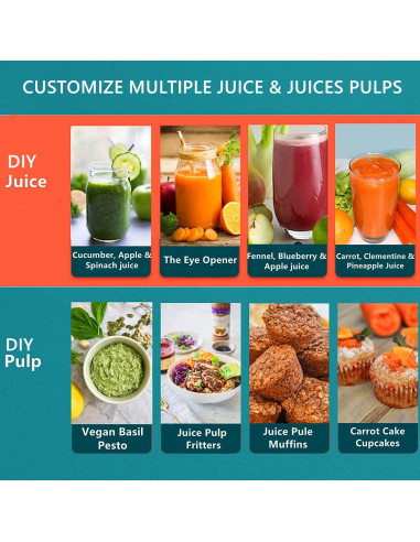 Extractor de Jugo Juilist GS-310L 400W Acero Inoxidable 0.5L