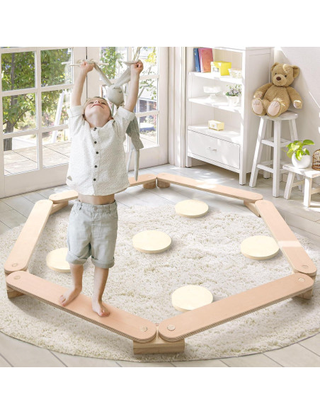 Viga de Equilibrio de Madera Avrsol para Niños 75cm