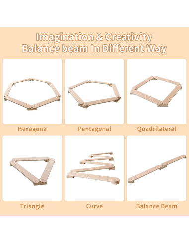 Viga de Equilibrio de Madera Avrsol para Niños 75cm
