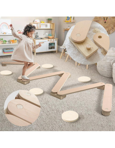 Viga de Equilibrio de Madera Avrsol para Niños 75cm
