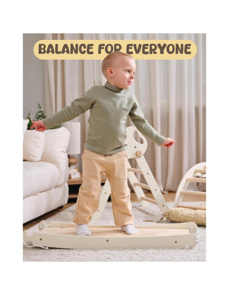 Juego de Escalada Montessori 5 en 1 Goodevas - Triángulo Pikler, Arco, Cojín