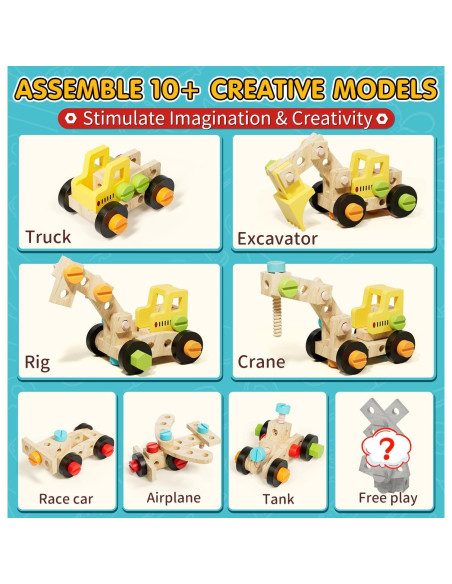 Juego de Herramientas de Madera Lehoo Castle para Niños 3-5 Años