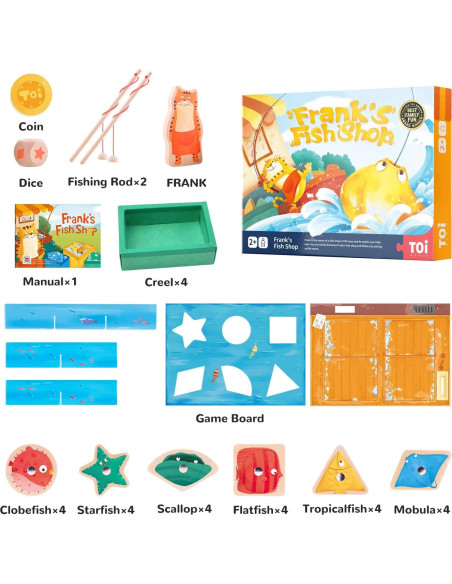 Juego Magnético de Pesca TOI para Niños 2+ Años - Aprendizaje Montessori Juego Magnético de Pesca TOI para Niños 2+ Años - Aprendizaje Montessori