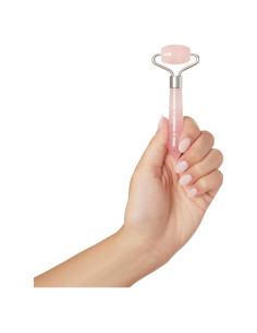 Rodillo Facial Mini de Cuarzo Rosa Plum Beauty - Antienvejecimiento