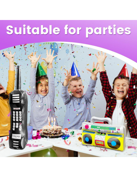 Conjunto de Juguetes Inflables 8 PCS Fiesta Retro 80s 90s Conjunto de Juguetes Inflables 8 PCS Fiesta Retro 80s 90s