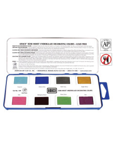 Conjunto de Subvidriado Semihúmedo No Tóxico AMACO 8 Colores 44.36 ml