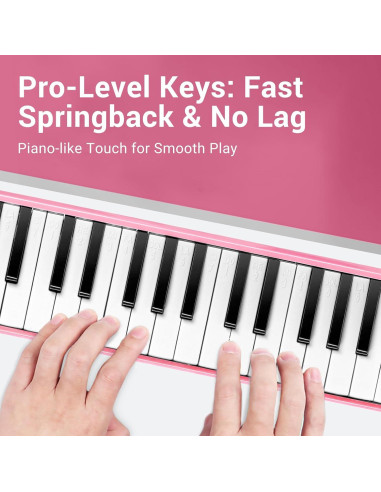 Melódica MOSEN 32 Teclas Rosa con Bolsa y Tubo de Respiración