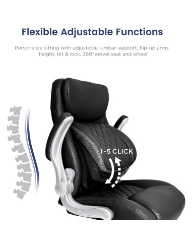 Silla de Oficina Ergonómica Nouhaus Click5 con Soporte Lumbar Ajustable