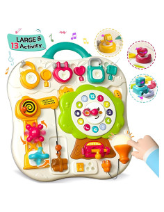 Tabla Sensorial Montessori 13-en-1 ROHSCE para Niños 1-3 Años