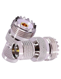 Adaptadores UHF PL259 CNARIO 2 Piezas Conector Femenino a Mini Masculino