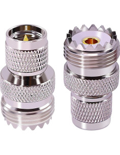 Adaptadores UHF PL259 CNARIO 2 Piezas Conector Femenino a Mini Masculino 2