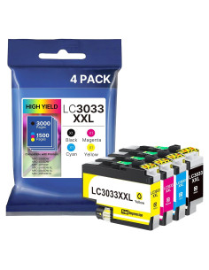 Cartuchos de Tinta Brother LC3033 XXL 4-Pack Alto Rendimiento