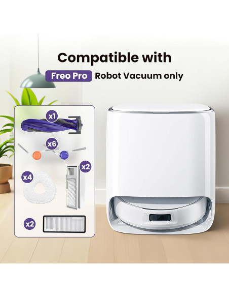 Kit de Accesorios de Reemplazo BTRSOLUS para Aspiradora Narwal Freo Pro - 16 Piezas