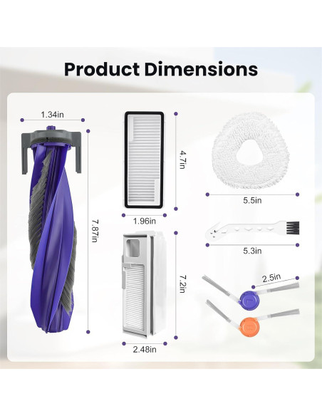 Kit de Accesorios de Reemplazo BTRSOLUS para Aspiradora Narwal Freo Pro - 16 Piezas