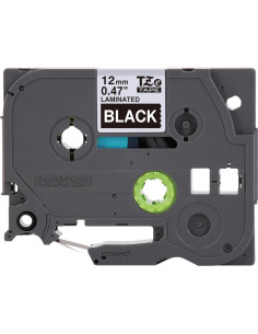 Cinta de Etiqueta Brother P-Touch TZe335 Blanca sobre Negra 12mm 2