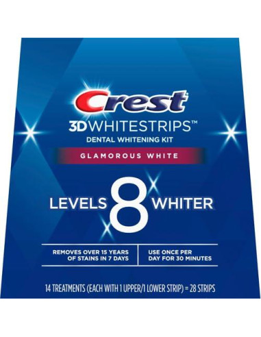 Crest 3D White Luxe Kit Blanqueamiento Dental 28 Tiras
