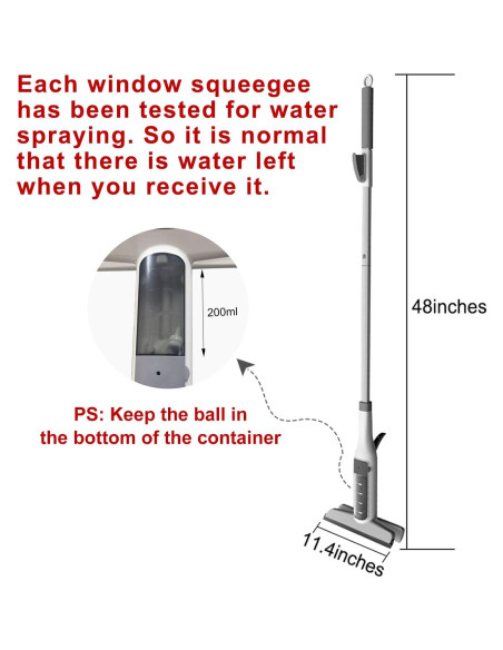 Limpiador de Ventanas 3 en 1 JEHONN con Rociador y Mango
