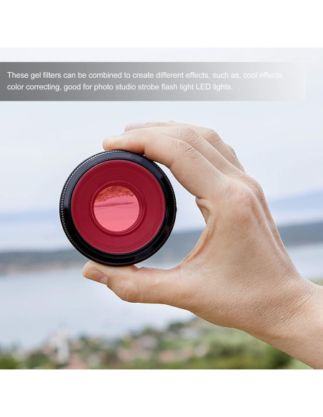 10 Filtros de Gel Colorido para Flash Fotográfico SOLUSTRE 66mm
