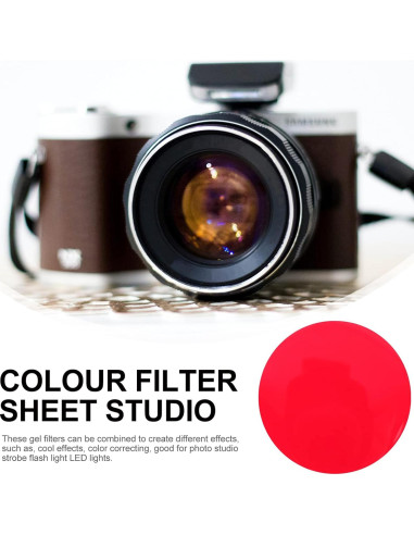 10 Filtros de Gel Colorido para Flash Fotográfico SOLUSTRE 66mm