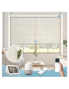 Persianas motorizadas VIDEMA beige lino 70% filtrante luz