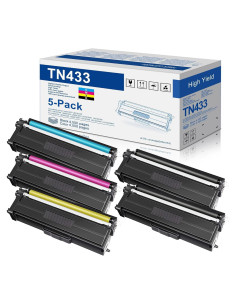 Cartucho de Tóner Brother TN433 - Paquete de 5, Alto Rendimiento