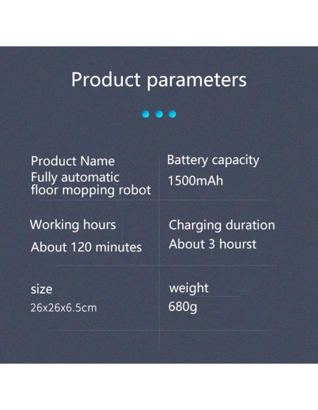 Robot de Limpieza Inteligente Genérico Mopa USB Negro 1.03 kg