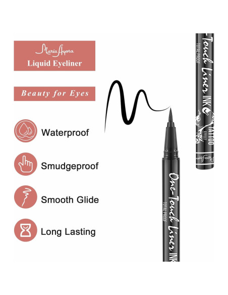 Paquete Triple de Eyeliner Líquido Hipoalergénico MARIA AYORA - Negro Clásico