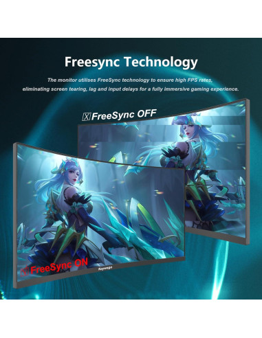 Monitor Curvo 34" Raywego UWQHD 165Hz 300cd/m FreeSync