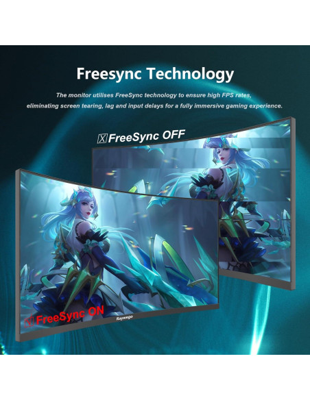 Monitor Curvo 34" Raywego UWQHD 165Hz 300cd/m FreeSync