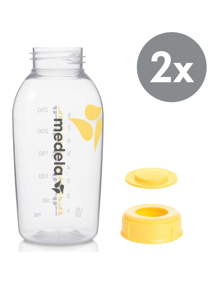 Botellas de almacenamiento de leche materna Medela 250ml - 2 unidades