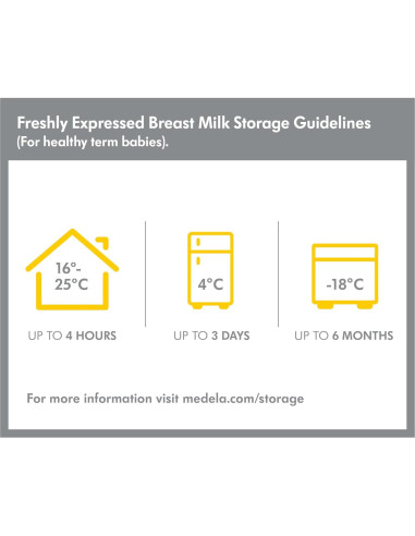 Botellas de almacenamiento de leche materna Medela 250ml - 2 unidades