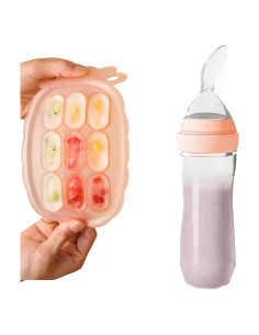 Bandeja de Silicona Nibble Haakaa + Cucharas para Bebés 113g