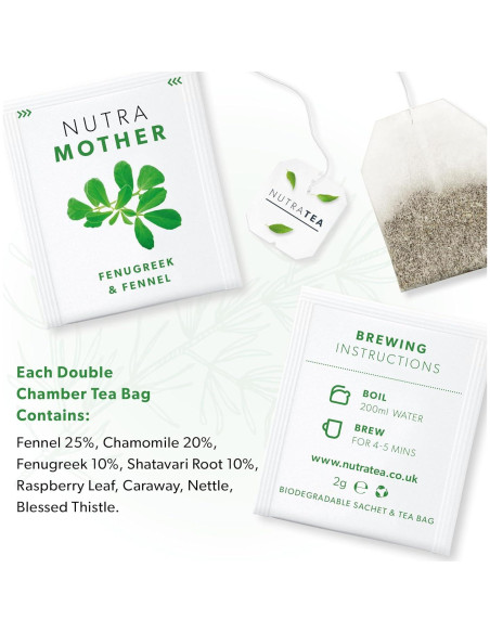 Té Herbal Nutra Tea para Lactancia - 20 Bolsitas - Aumenta Leche Materna Té Herbal Nutra Tea para Lactancia - 20 Bolsitas - Aumenta Leche Materna