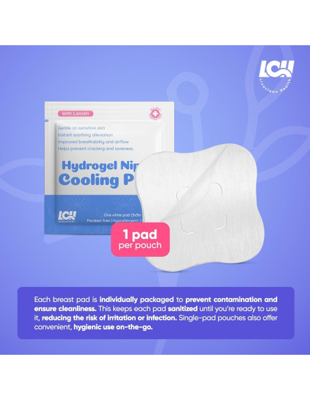 16 Almohadillas de Hidrogel para Pezones Livaclean 7.6x7.6cm